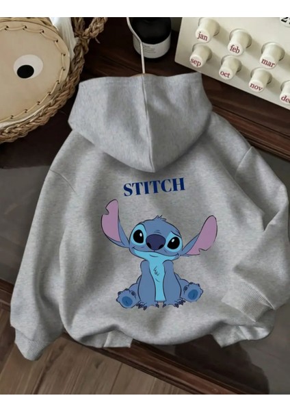 Karakter Baskı Detaylı Içi Polarlı Kapüşonlu Sweatshirt