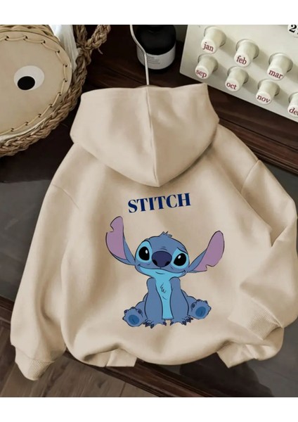 Karakter Baskı Detaylı Içi Polarlı Kapüşonlu Sweatshirt