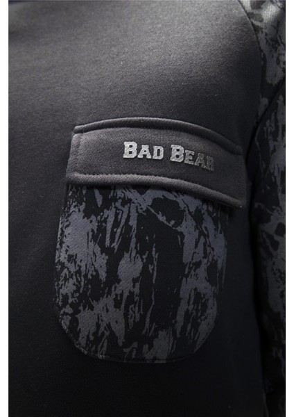 Deep Si̇yah Crewneck Erkek Baskılı Sweatshirt indirimleri