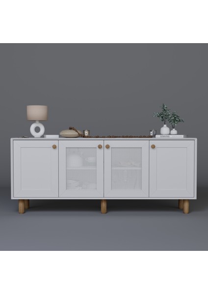 Bohem Serisi Natura 2 Kapak Pvc Hasır Desen Mat Beyaz Konsol fırsatları