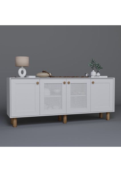 Bohem Serisi Natura 2 Kapak Pvc Hasır Desen Mat Beyaz Konsol indirimleri