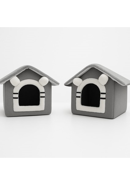 Evcil Hayvan Yatağı Kedi Yatağı Köpek Yuvası Kedi Evi, Kedi Yuvası, Kedi Yatağı Taşınabilir L-Beden Gri Renkli modelleri