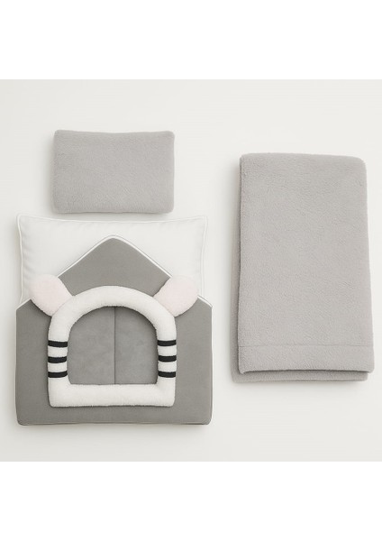 Evcil Hayvan Yatağı Kedi Yatağı Köpek Yuvası Kedi Evi, Kedi Yuvası, Kedi Yatağı Taşınabilir L-Beden Gri Renkli fırsatları