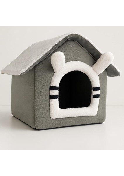 Evcil Hayvan Yatağı Kedi Yatağı Köpek Yuvası Kedi Evi, Kedi Yuvası, Kedi Yatağı Taşınabilir L-Beden Gri Renkli indirimleri