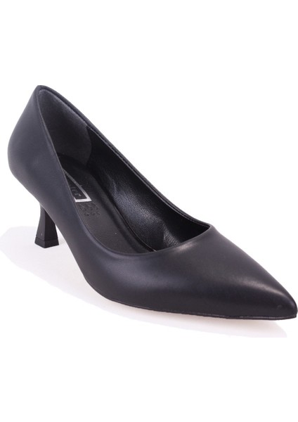 DZA07-388499 Siyah Stiletto Topuklu Kadın Ayakkabı