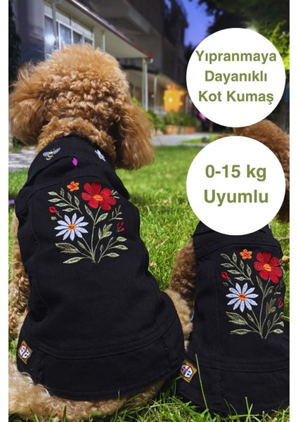 Siyah Köpek Kot Ceket, Jean Köpek Kıyafeti Yeni Sezon