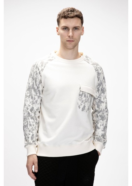 Deep Marshmallow Crewneck Erkek Baskılı Sweatshirt fırsatları