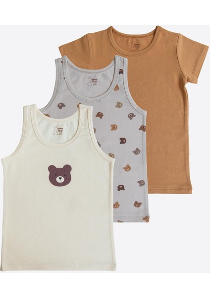 Organik Bear 3'lü Atlet Kahverengi