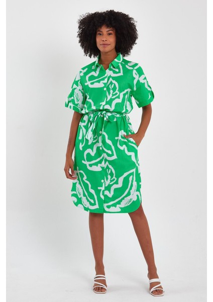 Alexandergardı Kuşaklı Gömlek Elbise (B23-009) fiyatları