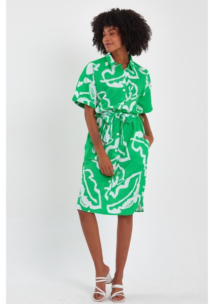 Alexandergardı Kuşaklı Gömlek Elbise (B23-009) modelleri