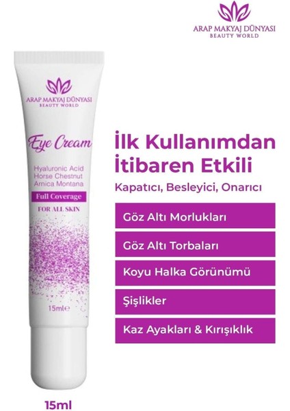 Mor Göz Kremi 15 ml – Hyaluronik Asit ve At Kestanesi ile Aydınlatıcı, Kapatıcı ve Canlandırıcı Etki fiyatları