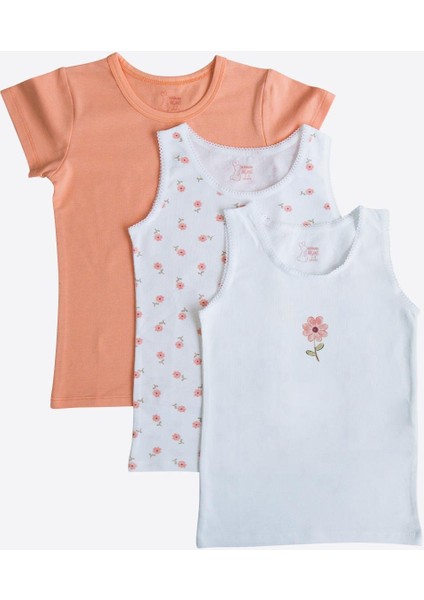 Organik Flowers 3'lü Atlet Turuncu