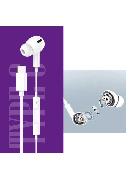 Samsung A30 / A30S / A31 / A32 5g / A33 / A34 / A35 5g / A36 5g Uyumlu Silikonlu Type-C Kulaklık modelleri