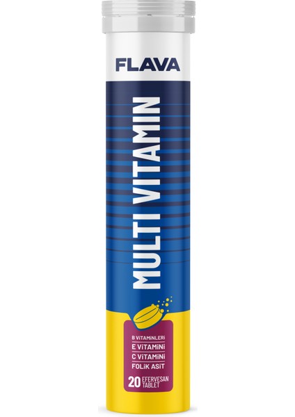 Multivitamin Efervesan - 20 Efervesan Tablet (B Vitamini + Folik Asit + E Vitamini)