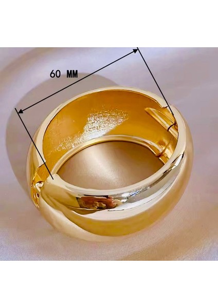 Altın Renk Bombeli Çelik Kelepçe Bilezik indirimleri