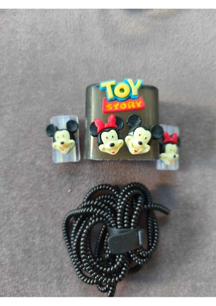 18/20 W Şarj Cihazı Uyumlu Figürlü Şarj Cihazı Koruma Seti Mickey&minnie Mouse Figürlü