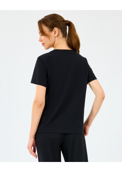 W Light Fabric T-Shirt Kadın Siyah Tshirt S2520239-3817 modelleri