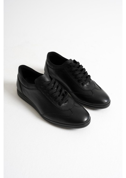 Daren Erkek Siyah Hakiki Deri Bağcıklı Comfort Günlük Ayakkabı fiyatları