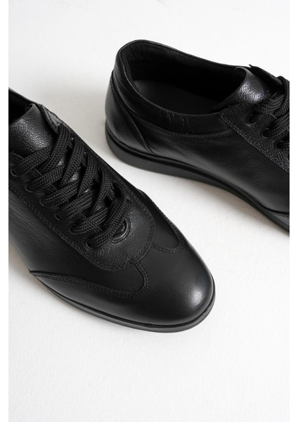 Daren Erkek Siyah Hakiki Deri Bağcıklı Comfort Günlük Ayakkabı modelleri