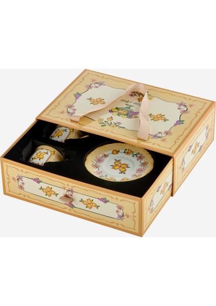 Il Sogno Turuncu Stoneware Kahve Fincan Seti 90 ml