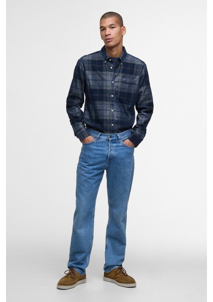 Blair Tailored Tartan Cord Gömlek TN42 Riverstone Tartan modelleri