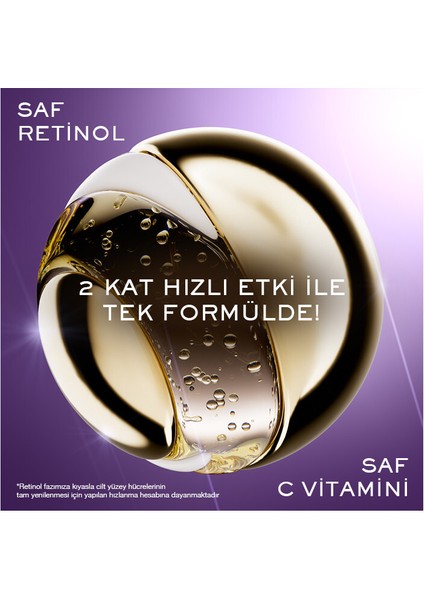 Lancôme Rénergie Triple Serum Retinol ve SPF50 Peptit Krem Seti – Hyalüronik Asit ve C Vitamini İçerikli, Tüm Cilt Tipleri için, 20 ml + 15 ml