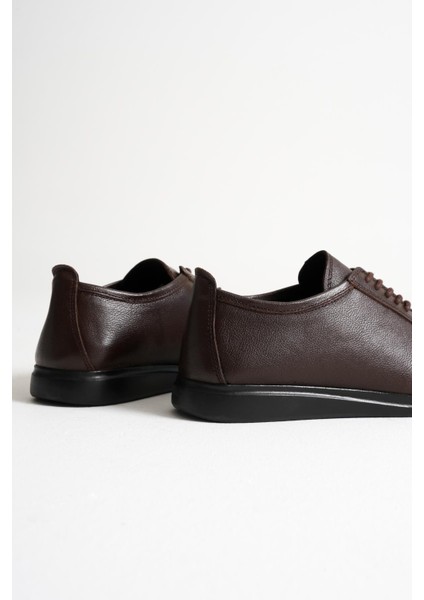 Rovan Erkek Kahverengi Hakiki Deri Bağcıklı Comfort Günlük Ayakkabı modelleri