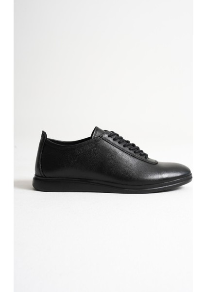 Rovan Erkek Siyah Hakiki Deri Bağcıklı Comfort Günlük Ayakkabı modelleri