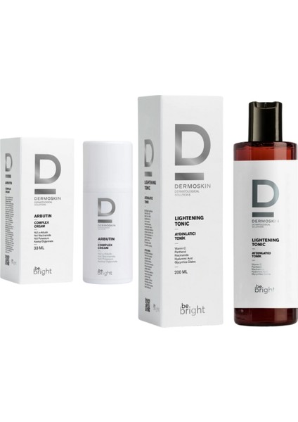 Be Bright Arbutin Kompleks Krem 33 ml ve Aydınlatıcı Tonik 200 ml – Leke Karşıtı Cilt Bakım Seti fırsatları