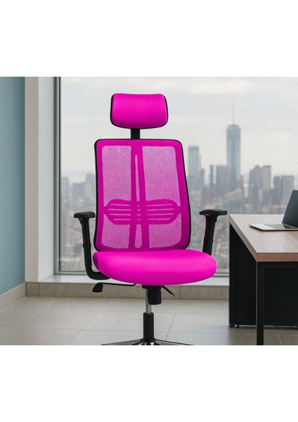 Anji Deri Başlıklı Çalışma Sandalyesi