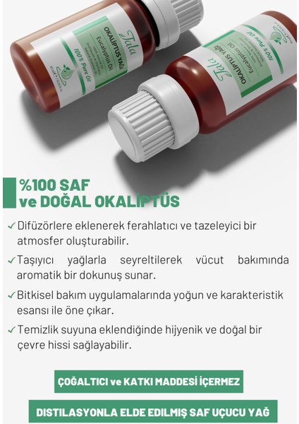 Saf ve Doğal Okaliptus Uçucu Yağı 10 ml – Ferahlatıcı, Rahatlatıcı ve Doğal Aromaterapi Etkisi fırsatları
