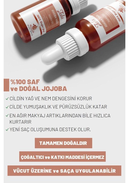 Jojoba Yağı Saf Ve Doğal Soğuk Sıkım 20 Ml