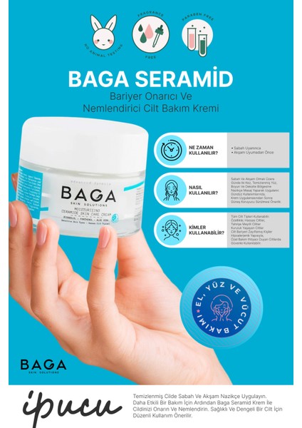 Onarıcı Yüz ve Cilt Kremi 50 ml – Hassas Ciltler İçin Unisex Yoğun Nemlendirici ve Besleyici Bakım