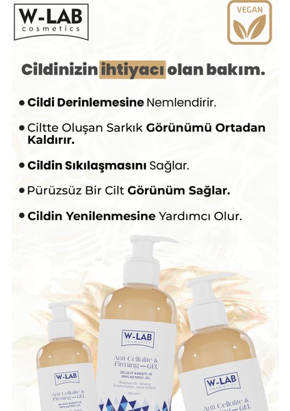 At Kestanesi ve Ginseng Özlü Selülit Karşıtı Sıkılaştırıcı Vücut Jeli 250 ml – Pürüzsüz ve Sıkı Cilt İçin modelleri