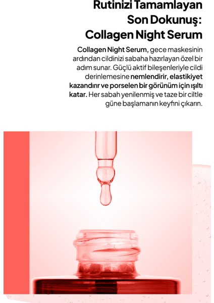 Phlab Collagen Night Serum, Kolajen Serum, Porselen Cam Cilt Serumu