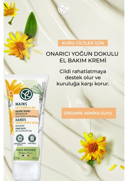 Onarıcı El Kremi 75 ml – Kuru ve Çok Kuru Ciltler İçin Shea Yağı ve Arnika Özlü Yoğun Nemlendirme