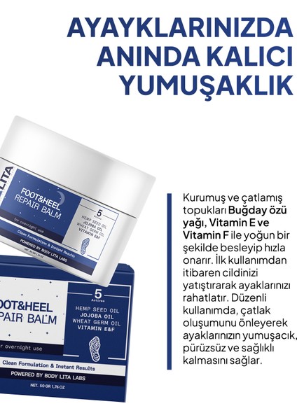 Organik Topuk ve Ayak Çatlağı Onarıcı Krem 50 ml – Derin Nemlendirme ve Hızlı Emilim Sağlayan Bakım