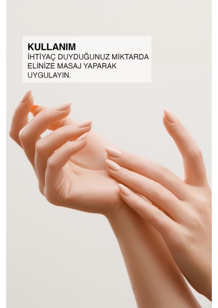 Yoğun Nemlendirici El Kremi 50 ml – Vitamin B5 ve Hyalüronik Asitli, 24 Saat Etkili Alkolsüz Bakım