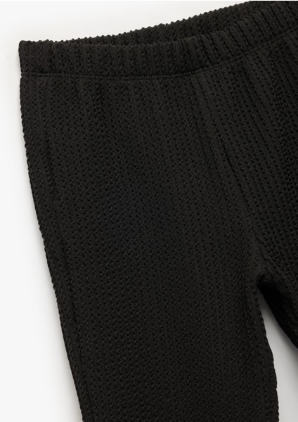 Beli Lastikli Dokulu Basic Ispanyol Paça Pantolon modelleri