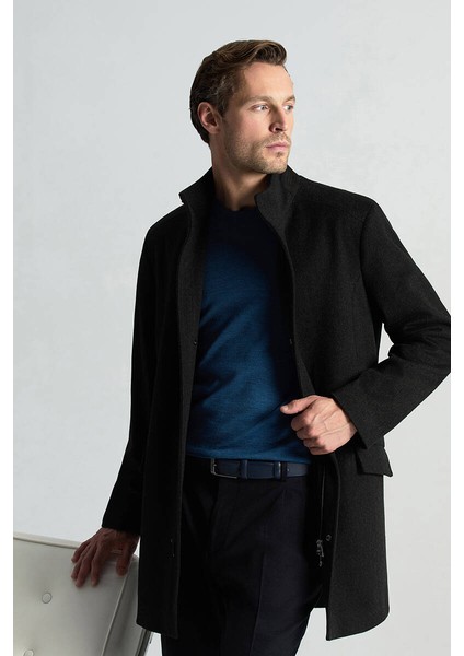 Merino Yün Petrol Mavisi Bisiklet Yaka Triko fırsatları