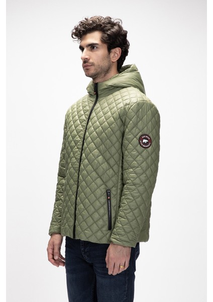 Shang Soluk Yeşi̇l Puffer Kapüşonlu Erkek Mont fiyatları