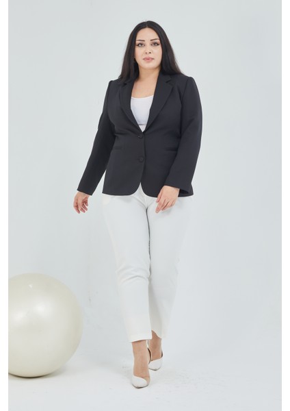 Atelier Kadın Büyük Beden Düğmeli Klasik Ceket fırsatları