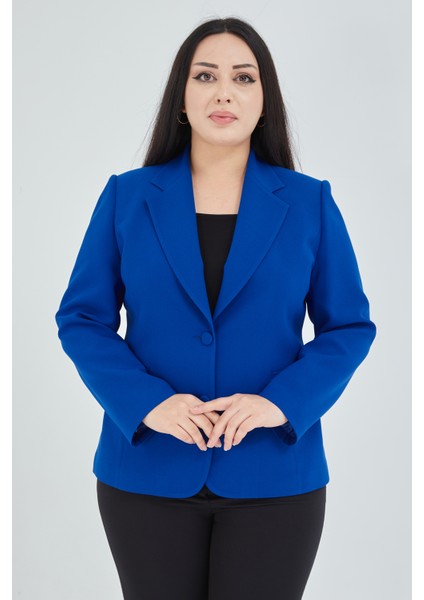 Atelier Kadın Büyük Beden Düğmeli Klasik Ceket indirimleri