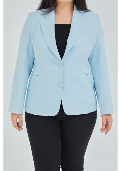 Atelier Kadın Büyük Beden Düğmeli Klasik Ceket modelleri