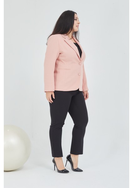 Atelier Kadın Büyük Beden Düğmeli Klasik Ceket fırsatları