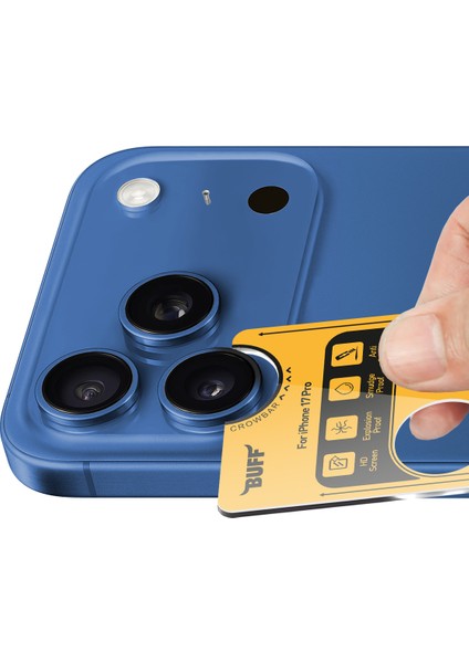 Buff iPhone 17 Pro Metal Kamera Lens Koruyucu Blue fırsatları