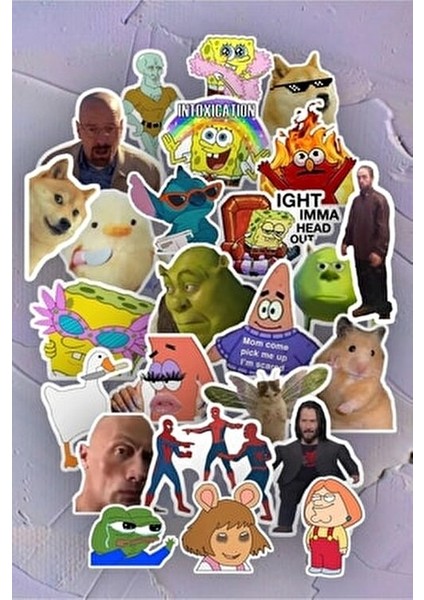 Memes 25'li Laptop, Tablet, Cep Telefonu, Ajanda, Matara Sticker Seti