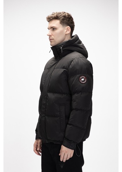 Cup Si̇yah Puffer Kapüşonlu Erkek Mont fiyatları
