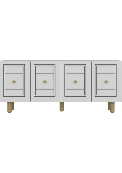 Dariodd Bohem Konsol (KB150), Şömineli (A) Bohem Tv Ünitesi 2 Li Salon Takımı Beyaz-Beyaz indirimleri