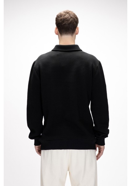 Diez Si̇yah Yarım Fermuarlı Erkek Sweatshirt modelleri